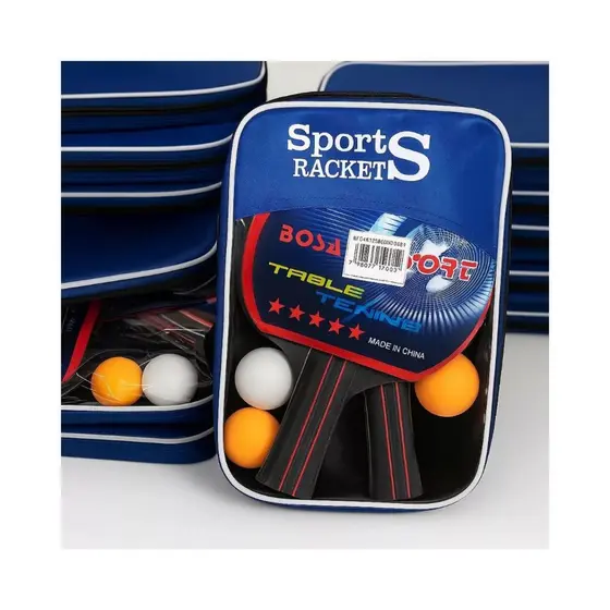 Kit 2 Raquete de Tenis de Mesa Ping Pong com 4 Bolas Profissinal 5 Estrelas