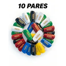 Kit 10 pares de Caneleiras de Futebol Futsal Esportiva Protetor de Canela Adulto e Infantil Tamanho Unico