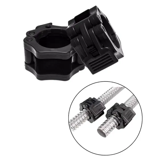 Presilhas Barra 50mm Olimpica Academia Musculação Lock Jaw Press Easy Clip Segura Forte