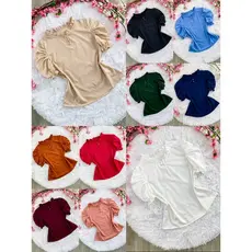 Blusa Feminina Elegância com Babados e Manga Bufante