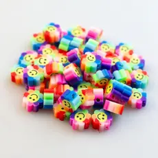 50 Pçs Miçanga Infantil Florzinha Smile BTS Artesanato Pulseira Biju