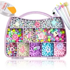 Kit de Miçangas Para Montas Pulseira 1800 Peças Maleta de Miçangas Presente Perfeito