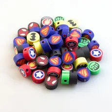 Miçanga Infantil Heróis Para Pulseira Colar 50 ou 100 Peças Kit