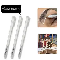 Caneta Gel Branca 0,6mm 1 a 5 Unidades Para Desenhar e Design de Sobrancelha