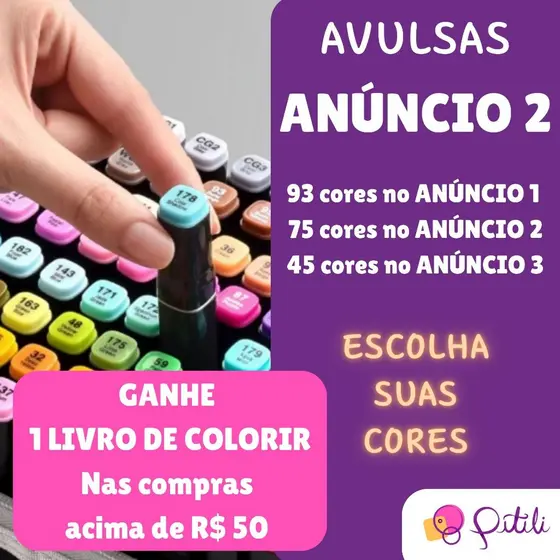 Caneta Marcadora Touch (AVULSA) - ANÚNCIO 2 - Ponta Dupla Para Colorir Unidade