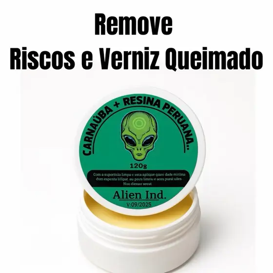Cera Automotiva Tira Risco - Verniz Ressecado - Alien Ind. Carnauba