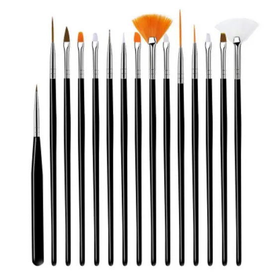 kit pincel 15uni para pinturas e outros artesanatos