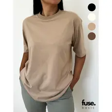 Camiseta Feminina Oversized Estilosa Americana 100% Algodão Premium 30.1 Penteada