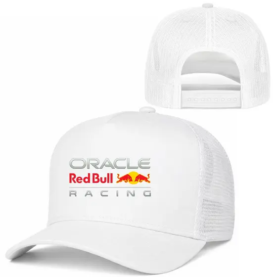 Boné formula 1 Red Bull Unissex Trucker Liso Redinha Aba Curva Telinha Tamanho Ajustável Esporte