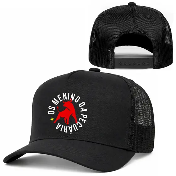 Boné Os Meninos Da Pecuária Trucker Texas Liso Redinha Aba Curva Telinha Tamanho Ajustável Esporte
