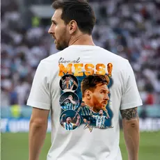 Camiseta Messi Goat Jogador Unissex Algodão Premium 30.1