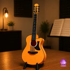 Mini Violão 13cm Miniatura Porta Palheta Cartão de Memória Guitarra Contra Baixo Música Presente Personalizado