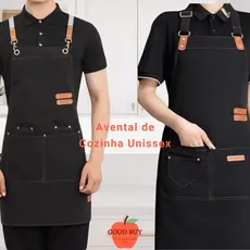 Avental De Cozinha Luxo Da Moda Para Churrasco Mulheres Homens Chefe Lona Unissex