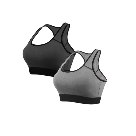 Kit 2 Top Fitness Academia Elástico Costa Nadador Bojo Liso Embutido