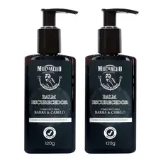 Kit 2 Balms Escurecedores de Barba e Cabelo Muchacho 120ml cada - Com pente aplicador