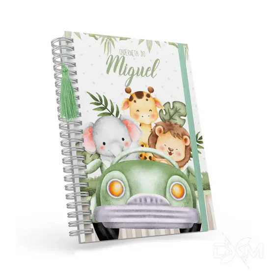 Caderneta de Vacina/Saúde Completa Personalizada com Nome - Capa Dura - Tema Safari 14 - DR
