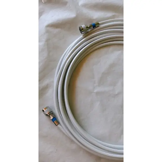 cabo coaxial RG 6 pra repetidor celular conector N macho nas pontas 10 metros comprimento pronto pra usar