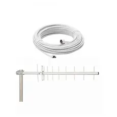 antena externa 850 mhz aquário cf-814 + cabo pra repetidor celular 10 metros