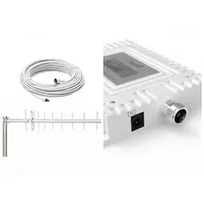 kit completo repetidor de celular 850 mhz 2 3g + antena externa CF 814 aquário+cabo 10 metros