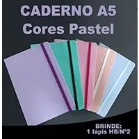 Caderno A5 CORES PASTEL  21X14 cm - sketchbook ou com pauta tipo moleskine