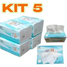 kit Lenço de papel Macio Folha dupla com 400 folhas
