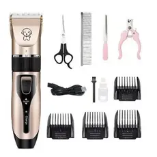 Kit Máquina Para Tosar Pet + Pente + Lixa + Tesoura, Máquina Profissional Para Cachorro & Gato