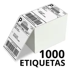 500 Etiquetas Térmicas Formato Resma 10x15 Cor Branco