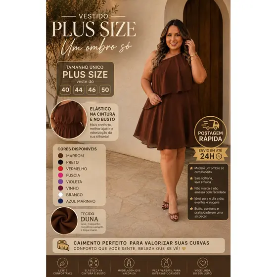 Vestido Feminino Plus Size Tamanho Unico Babado Mula Manca Festa Lançamento Inverno Tendencia Lançamento Gestante