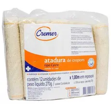Atadura Crepe Bandagem 10cmx1,80 (em repouso) 13Fios PCT C/12 Cremer