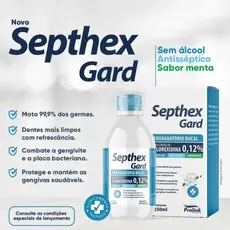 ENXAGUANTE BUCAL SEPTHEX GARD ENXAGUATÓRIO SABOR MENTA 250ML