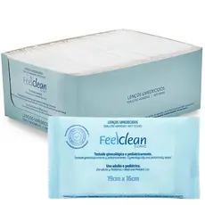 LENCOS UMEDECIDOS CLINICOS EMBALADO INDIVIDUALMENTE GINECOLOGICO UROLOGICO FEELCLEAN CX C/ 50