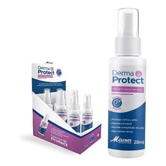 Spray Barreira Protetor De Pele Para Lesões Feridas Machucados Colostomia 28ml Derma Protect Missner