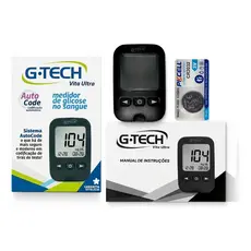 Medidor De Glicose Glicosimetro G-TECH Vita Ultra e Bateria