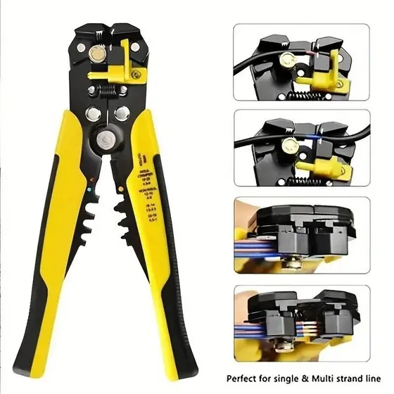 Alicate Automático Decapador Crimpador Eletricista Descascador Fios Decapador Fio Automático 5 Em 1