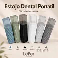 Estojo Dental Portátil Porta Escova de Dente e Pasta com Tampa Viagem Bolsa Higiene Bucal