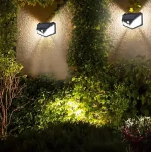 Luminária Solar De Parede Refletor 100 Led Sensor Presença Movimento Prova D' Água Com 3 Funções Solar light
