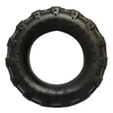 Brinquedo Mordedor Pneu Maciço para Cães - Resistente, Textura Massageadora e Formato Divertido