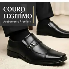 Sapato Social Masculino em Couro Legítimo para Trabalho Festa e Ocasiões Especiais