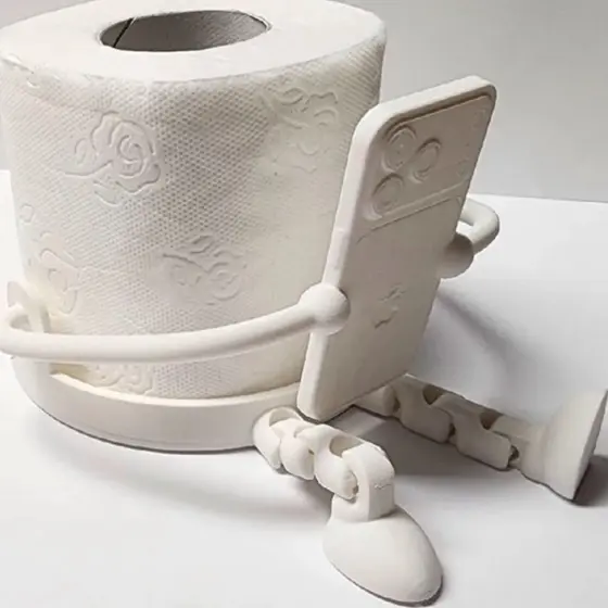 Porta Papel Higiênico Articulado Divertido - Suporte Criativo e Decoração para Banheiro