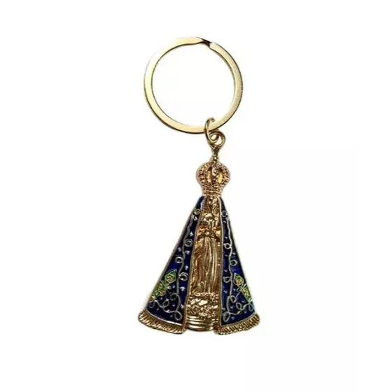 Chaveiro de metal padroeira Nossa Senhora de Aparecida lembrança presente