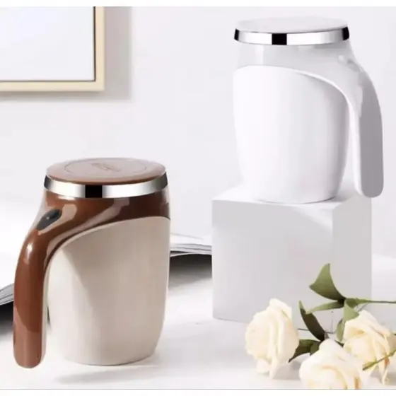 Caneca de Café Elétrica com Misturador Magnético Automático