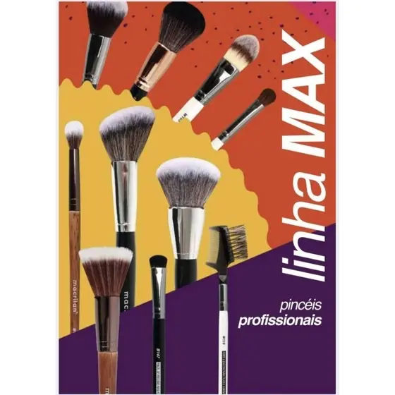 Pincéis profissionais para maquiagem Macrilan (coleção grande) Linha Max/Linha B