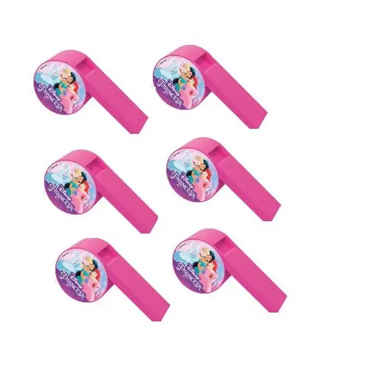 Pacote C/6 Apitos Princesas Lembrancinhas Brasilflex