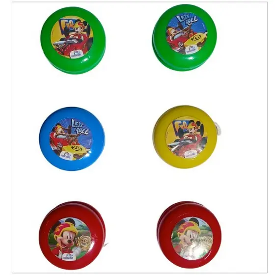 Brinquedo ioio Mickey Sobre Rodas C/6 Peças Brasilflex