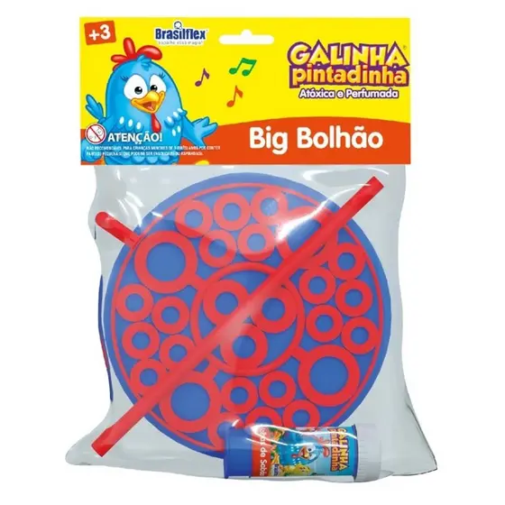 Big Bolhao Galinha Pintadinha Refil 60ml Brincar Bolha Sabao