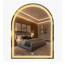 ESPELHO 80X50 JANELA JAHZ COM ILUMINAÇÃO CORES DE LUZ LED + BOTÃO TOUCH - BIVOLT PARA PENTEADEIRA