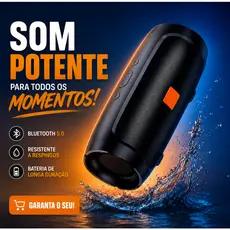 Caixa De Som Bluetooth Portátil USB Rádio FM Som Potente