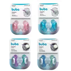 Kit Chupeta Buba 2 Unidades Comfort Chupeta Dupla Buba Bico de Silicone - Tamanho 2 (a partir dos 6 meses)