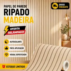 Papel de Parede Adesivo Madeira Ripado Envio Full - Vários modelos