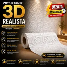 Papel de Parede 3D Realista Autocolante Lavável – Envio Imediato